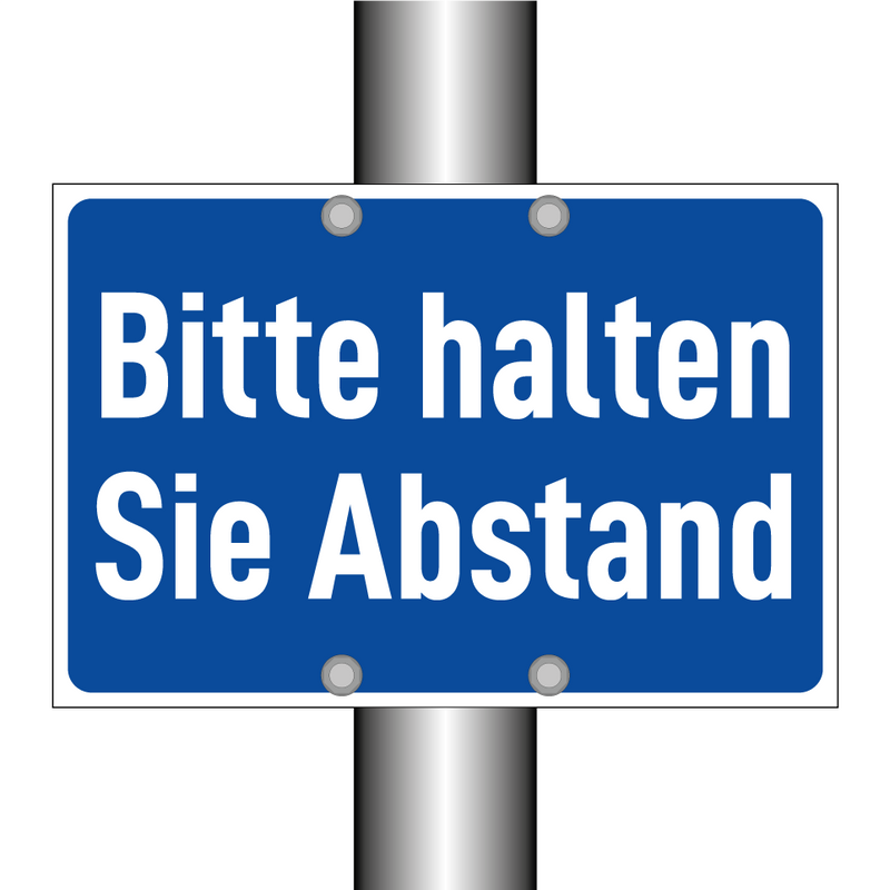 Bitte halten Sie Abstand