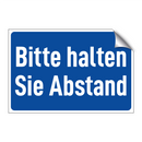 Bitte halten Sie Abstand