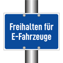 Freihalten für E-Fahrzeuge