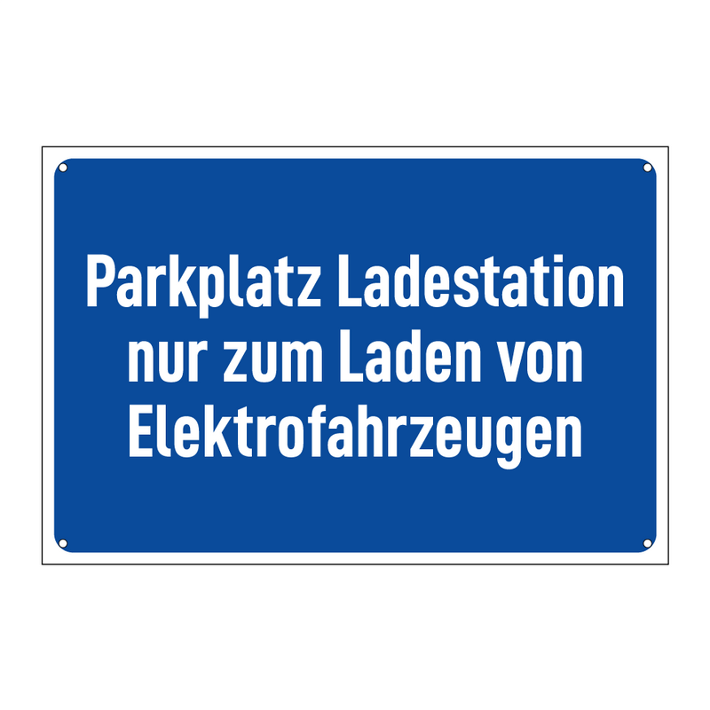 Parkplatz Ladestation nur zum Laden von Elektrofahrzeugen