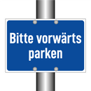 Bitte vorwärts parken