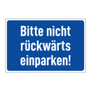 Bitte nicht rückwärts einparken!