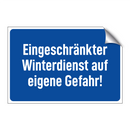 Eingeschränkter Winterdienst auf eigene Gefahr!