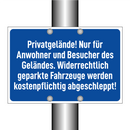 Privatgelände! Nur für Anwohner und Besucher des Geländes. Widerrechtlich geparkte Fahrzeuge werden kostenpflichtig abgeschleppt!