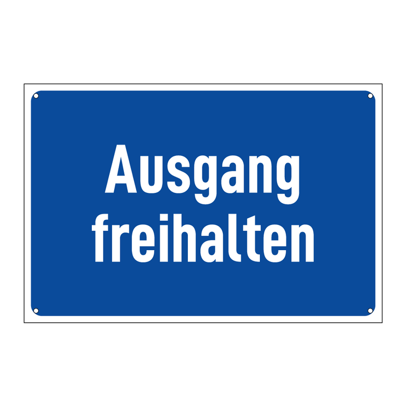 Ausgang freihalten