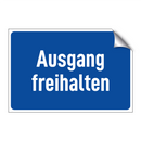 Ausgang freihalten