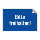 Bitte freihalten!