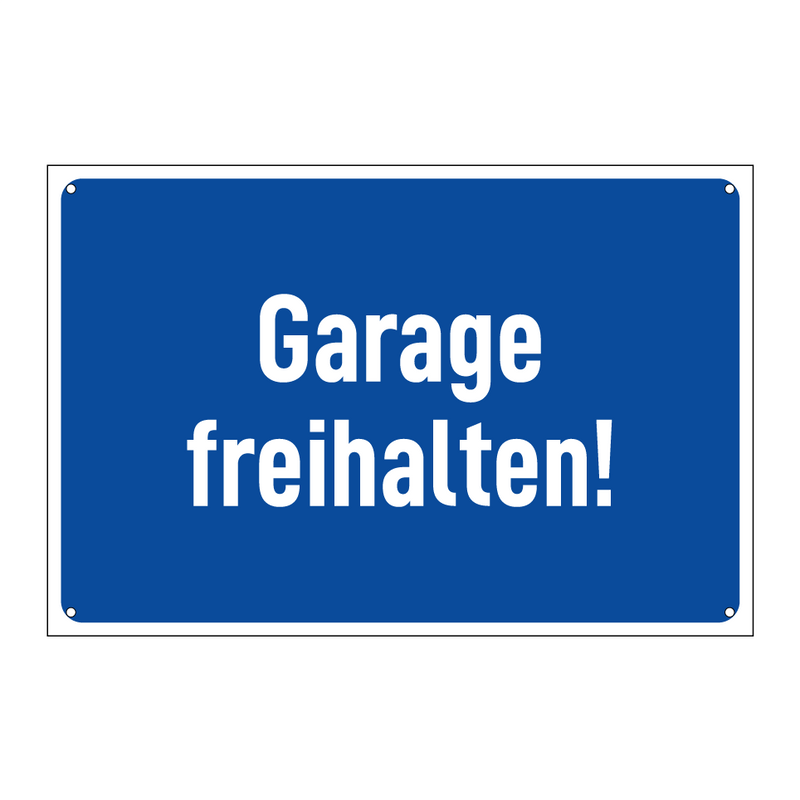 Garage freihalten!