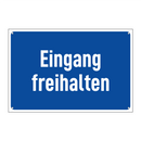 Eingang freihalten