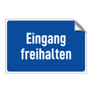Eingang freihalten