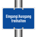 Eingang/Ausgang freihalten