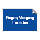 Eingang/Ausgang freihalten