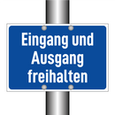 Eingang und Ausgang freihalten