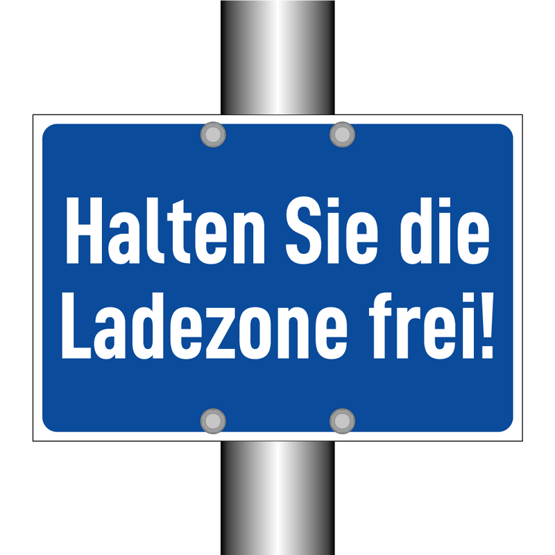Halten Sie die Ladezone frei!