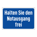 Halten Sie den Notausgang frei