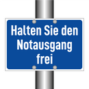 Halten Sie den Notausgang frei