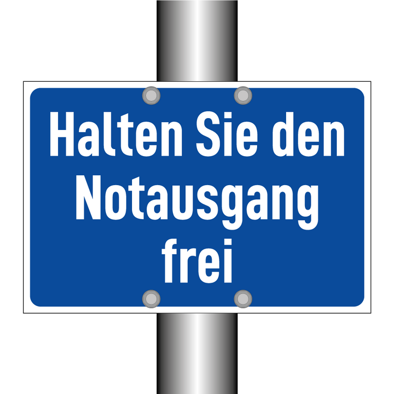 Halten Sie den Notausgang frei