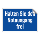 Halten Sie den Notausgang frei