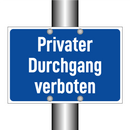 Privater Durchgang verboten