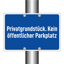 Privatgrundstück. Kein öffentlicher Parkplatz