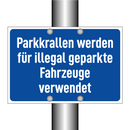Parkkrallen werden für illegal geparkte Fahrzeuge verwendet