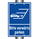 Bitte vorwärts parken