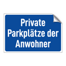 Private Parkplätze der Anwohner