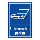 Bitte vorwärts parken