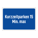 Kurzzeitparken 15 Min. max