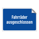 Fahrräder ausgeschlossen