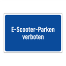 E-Scooter-Parken verboten