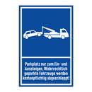 Parkplatz nur zum Ein- und Aussteigen. Widerrechtlich geparkte Fahrzeuge werden kostenpflichtig abgeschleppt!