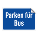 Parken für Bus