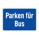 Parken für Bus