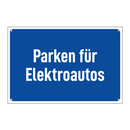 Parken für Elektroautos