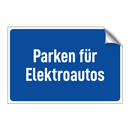 Parken für Elektroautos