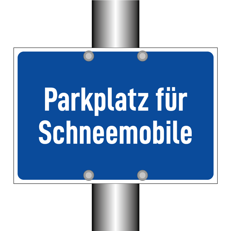Parkplatz für Schneemobile