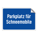 Parkplatz für Schneemobile