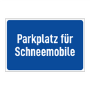 Parkplatz für Schneemobile