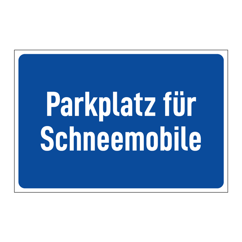 Parkplatz für Schneemobile