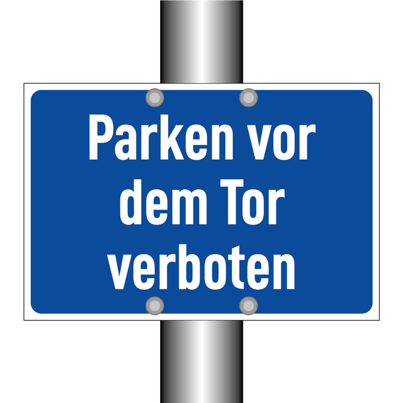 Parken vor dem Tor verboten