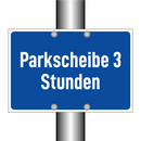 Parkscheibe 3 Stunden