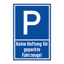 Keine Haftung für geparkte Fahrzeuge!