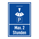 Max. 2 Stunden