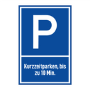 Kurzzeitparken, bis zu 10 Min.