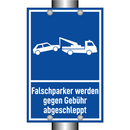 Falschparker werden gegen Gebühr abgeschleppt