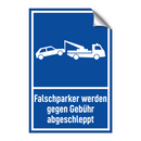 Falschparker werden gegen Gebühr abgeschleppt