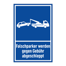 Falschparker werden gegen Gebühr abgeschleppt
