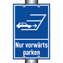 Nur vorwärts parken
