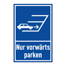 Nur vorwärts parken